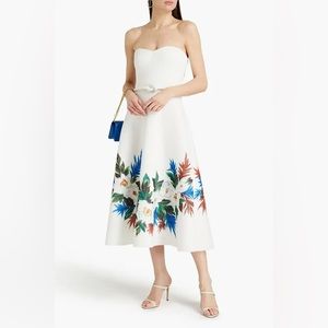 Bagdley Mishka Strapless Floral Print Dress with Belt Brand New